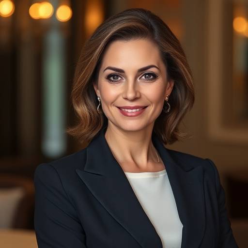 Ritratto di Elena Bianchi, direttrice di un hotel di lusso